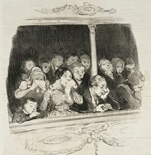 Emotional Prints: La Cinquième acte à la Gaîté, 1848. Creator: Honore Daumier