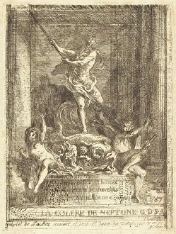 Gabriel Jacques De Saint Aubin Prints: La colere de Neptune, 1767. Creator: Gabriel de Saint-Aubin