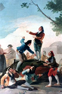 Lifting Prints: La Cometa, (The Kite), 1778. Artist: Francisco Goya