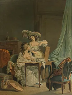 Pastel Prints: La Comparaison, (Comparison), 1786, (1913). Artist: Jean Francois Janinet