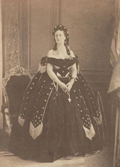 Velvet Gallery: La Comtesse de Castiglione en Reine de la Nuit, 1863-67. Creator: Pierre-Louis Pierson