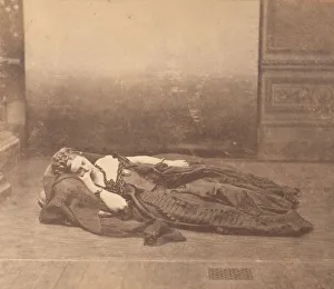 Oldo And Xef Prints: [La Comtesse Reclining in Dark Dress with Chain Around Neck], 1861-65