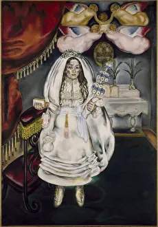 Communion Prints: La comulgante (Girl at Her First Communion), 1914-1919