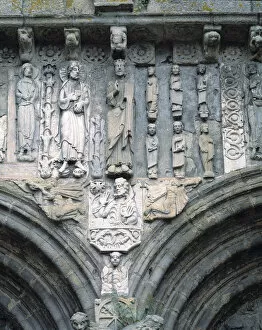 LA Corua Santiago De Compostela Catedral Portada De Platerias Con Las Figuras