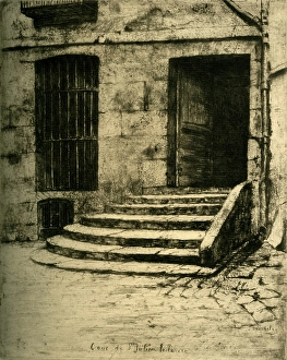 Jacques Prints: La Cour de Saint-Julien-le-Pauvre, 1903
