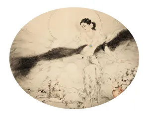 La Dame aux Camelias, 1927. Creator: Icart, Louis Justin Laurent (1888-1950) La Dame aux Camelias, 1927. Creator: Icart, Louis Justin Laurent (1888-1950)