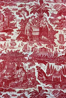 Washtub Collection: La Danse Savoyarde ou La Lessive (Furnishing Fabric), France, c. 1790