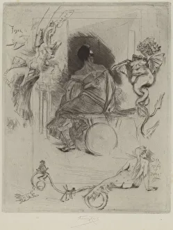 Licien Rops Prints: La Derniere Maja, 1880. Creator: Felicien Rops