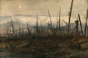 Flameng Francois Prints: La falaise de Craonne, 1917. Creator: Francois Flameng