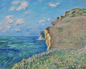 Channel Prints: La Falaise a Fecamp, 1881. Creator: Claude Monet