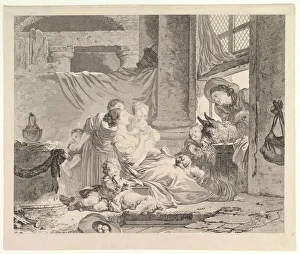 Fragonard Prints: La Famille du Fermier. n. d. Creators: Antoine Louis Romanet, Clement Pierre Marillier