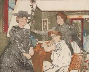 La Famille du graveur, 1898. Creator: Maurice Delcourt