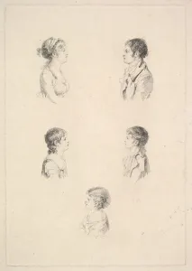 Renouard Prints: La Famille Renouard (The Renouard Family), 1801. Creator: Augustin de Saint-Aubin