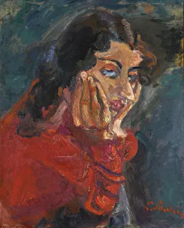 Chaim 1893 1943 Prints: La femme accoude (Gerda Groth), ca 1937
