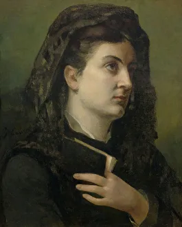 Courbet Prints: La femme au missel (Zélie Courbet), c1840-1849. Creator: Courbet; Gustave (1819-1877)