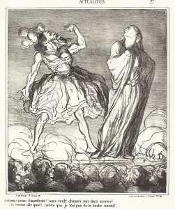 Beards Prints: La femme a barbe, 1867. Creator: Honore Daumier