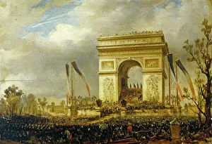 Wood Material Prints: La fête de la Fraternité, le 20 avril 1848