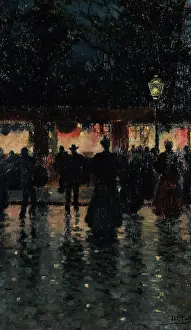 Galleria Darte Moderna Prints: La fiera dei morti (The Fair of the Dead), 1914. Creator: Catti, Michele (1855-1914)