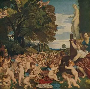 Augusto L Mayer Gallery: La Fiesta De Venus, (The Worship of Venus), 1518-1519, (c1934). Artist: Titian