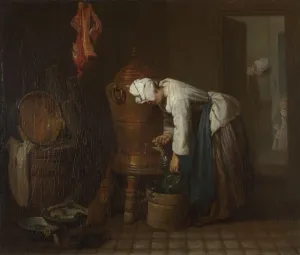 La Fontaine (The Water Cistern), 1733. Artist: Chardin, Jean-Baptiste Simeon (1699-1779) La Fontaine (The Water Cistern), 1733. Artist: Chardin, Jean-Baptiste Simeon (1699-1779)