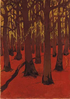 Quimper Prints: La Foret au sol rouge, 1891