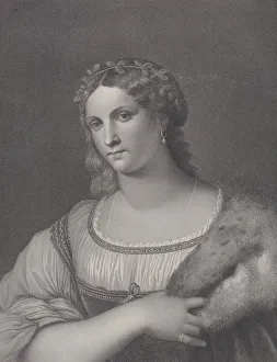 Sebastiano Prints: La Fornarina, 1814. Creators: Raphael Morghen, Pietro Ermini