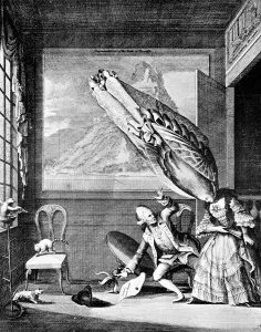 Enormous Prints: La Francoise a Londres: The French Lady in London or The Head-dress of the Year 1771