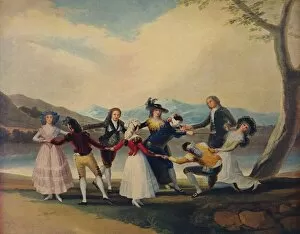 August Liebmann Mayer Gallery: La Gallina Ciega, (Blind Mans Buff), 1788, (c1934). Artist: Francisco Goya