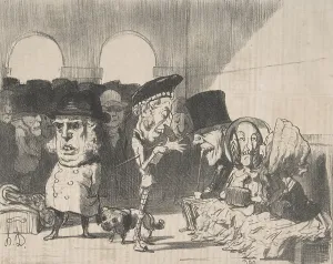 Train Station Prints: La gare du chemin de fer de Boulogne, 1852. Creator: Honore Daumier