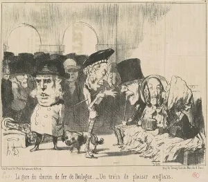 Waiting Room Prints: La gare du chemin de fer de Boulogne, 19th century. Creator: Honore Daumier