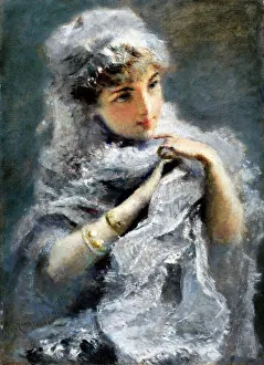 Scapigliatura Prints: La giovinetta inglese, 1886. Creator: Ranzoni, Daniele (1843-1889)