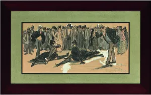 Variety Show Prints: La Goulue and Valentin le Desosse at a Ball in the Moulin Rouge, 1890