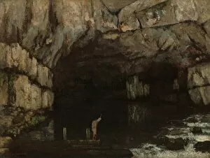 Courbet Jean Desire Gustave Gallery: La Grotte de la Loue, 1864. Creator: Gustave Courbet