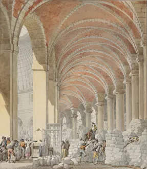 Weighing Scales Prints: La Halle aux Bles, Interior View, ca. 1810. Creator