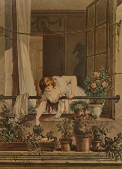 Tending Prints: La Jardiniere, (Gardening), c1790s, (1913). Artist: Antoine Le Picard de Phelippeaux