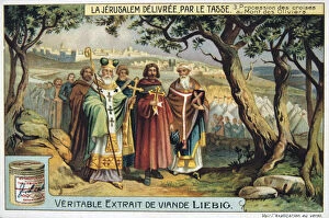 La Jerusalem deliveree par le Tasse, Procession of crosses to Mount Olive. 19th Century