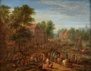 Wood Material Prints: La kermesse, between 1660 and 1700. Creator: Mathys Schoevaerdts