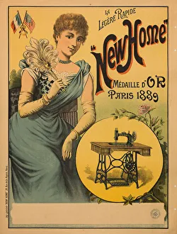 Dressmaker Prints: La légère rapide New Home, c. 1889. Creator: Anonymous