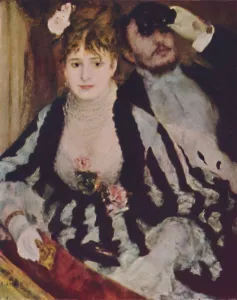 Striped Prints: La Loge, 1874, (c1950). Creator: Pierre-Auguste Renoir