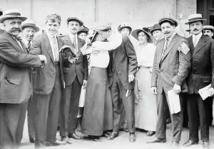 Transatlantic Prints: On LA LORRAINE, 1914. Creator: Bain News Service