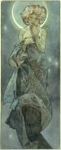 Mucha Prints: La Lune, 1902. Creator: Mucha, Alfons Marie (1860-1939)