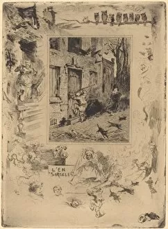 La Maison Maudite (The House of the Damned), c. 1883 / 1885. Creator: Felix Hilaire Buhot