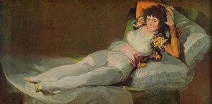 Goya Prints: La Maja Vestida, (The Clothed Maja), 1800-1808, (c1934). Artist: Francisco Goya