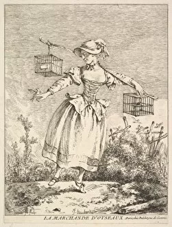 Perched Gallery: La marchande d oyseaux (The Bird Merchant), 18th century