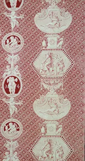Swans Prints: La Marchande d'Amour (The Merchant of Love) (Furnishing Fabric)