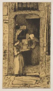 James A Prints: La Marchande de moutarde, 1858. Creator: James Abbott McNeill Whistler
