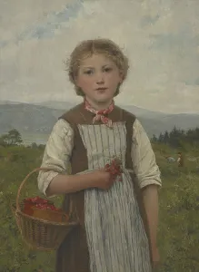 Rocky Landscape Prints: La Mariette aux fraises, 1884. Creator: Anker, Albert (1831-1910)