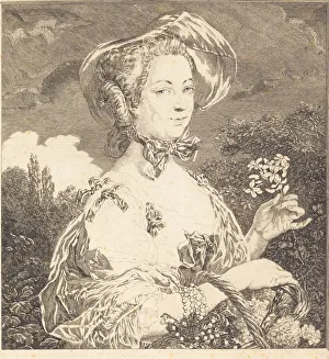 La Marquise de Pompadour en belle jardiniere. Creator: Jean-Louis Anselin