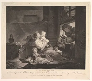 Fragonard Prints: La Mere de Famille. n. d. Creator: Antoine Louis Romanet