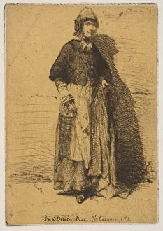 Whistler James Mcneill Prints: La Mere Gerard, 1858. Creator: James Abbott McNeill Whistler